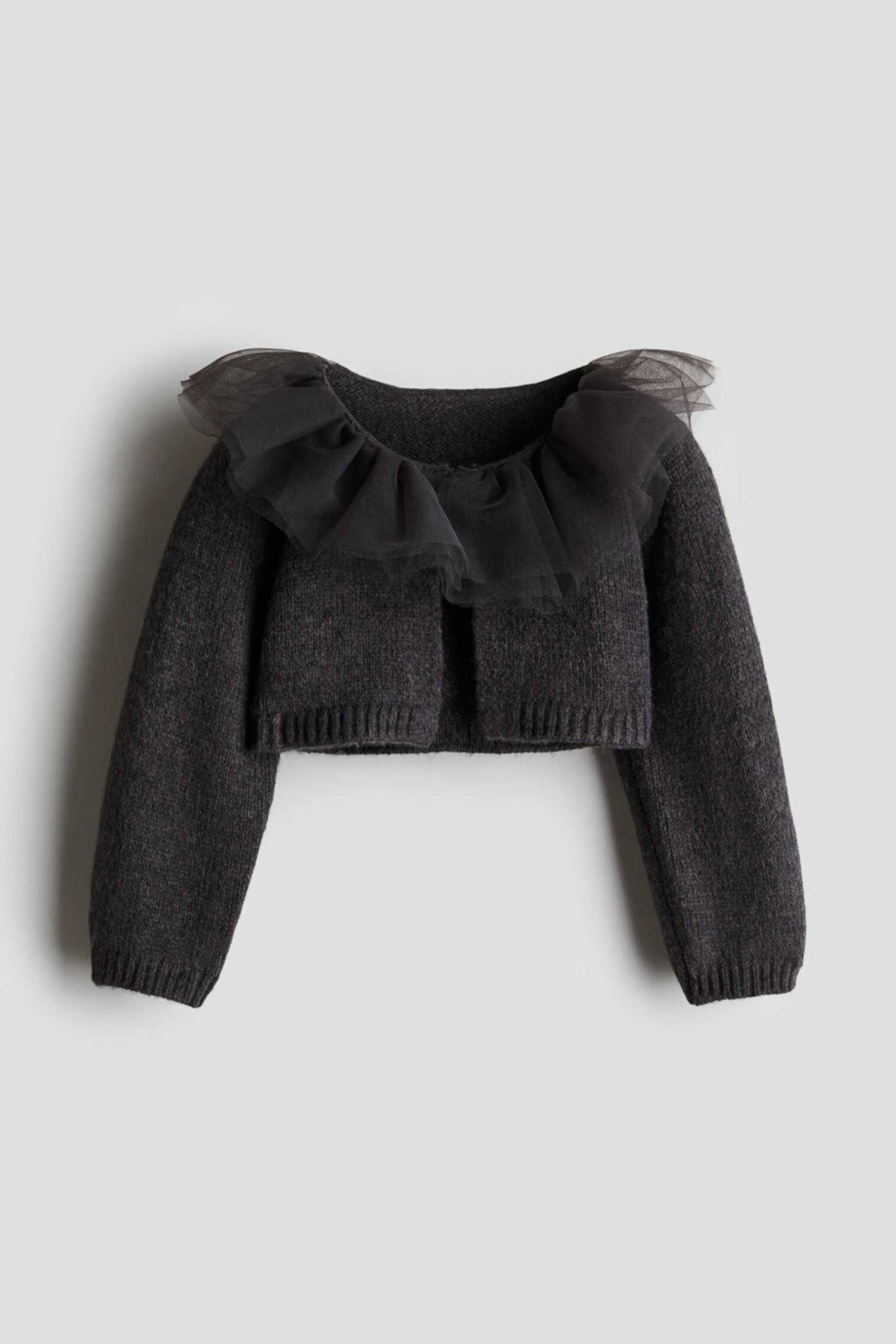 Cardigan with Tulle Collar H&M