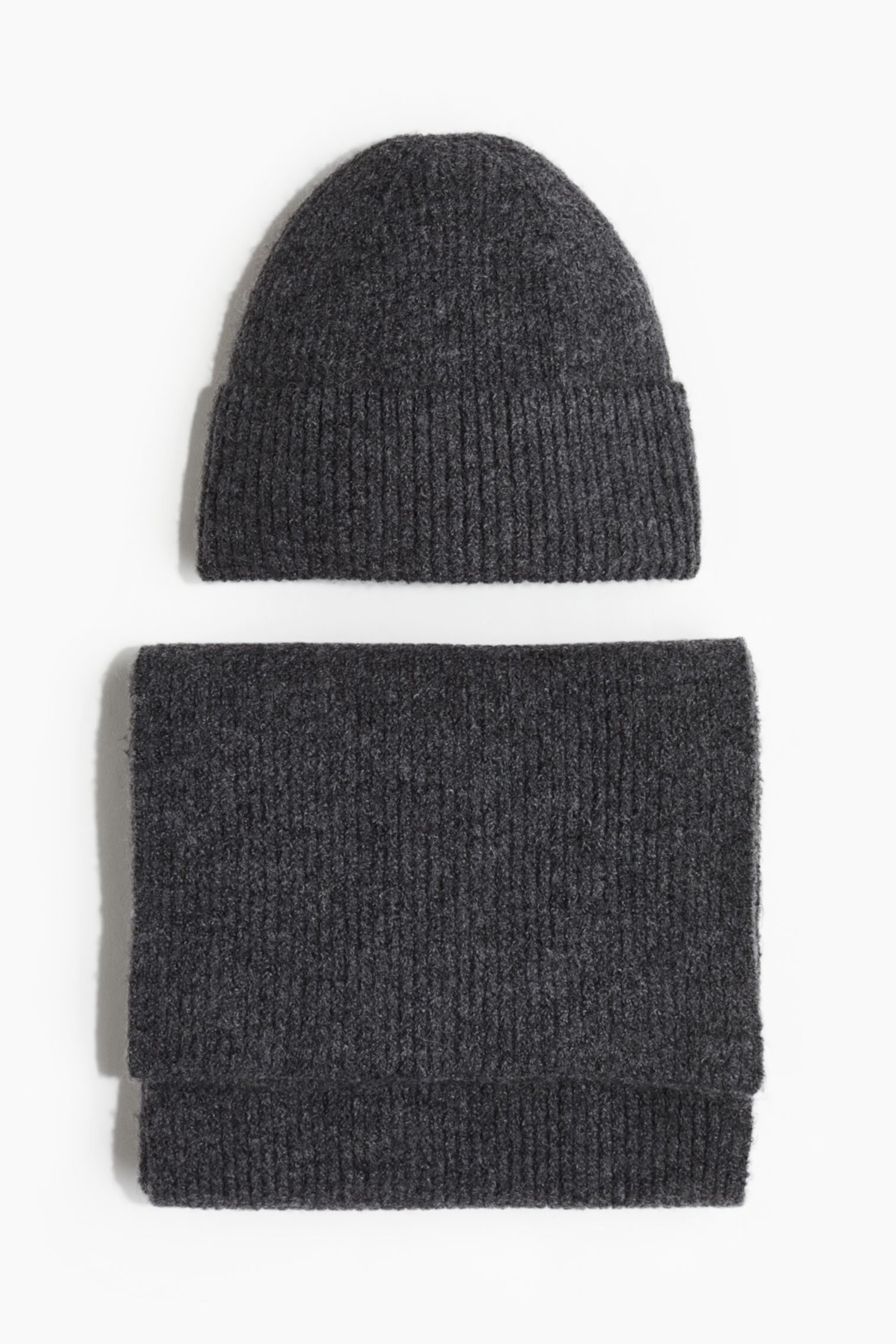 2-piece Knit Scarf and Beanie Set H&M