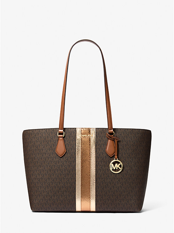 Сумка тоут Michael Kors Sheila Large Signature Logoand Metallic Michael Kors