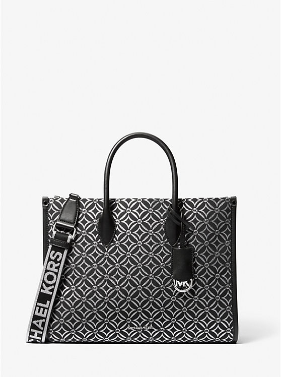 Сумка тоут Michael Kors Mirella Средний Металлический Логотип Жаккард Michael Kors