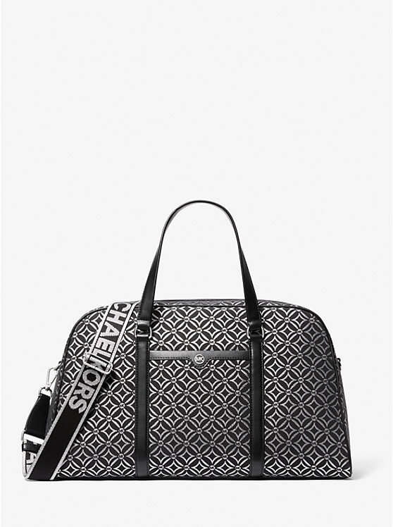 Дорожная сумка Michael Kors Jet Set Travel Extra-Large Metallic Logo Jacquard Michael Kors