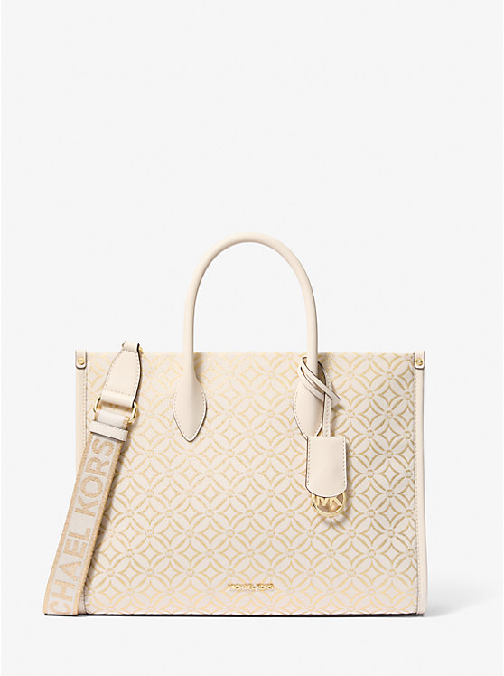 Сумка тоут Michael Kors Mirella Medium Metallic Logo Jacquard Michael Kors