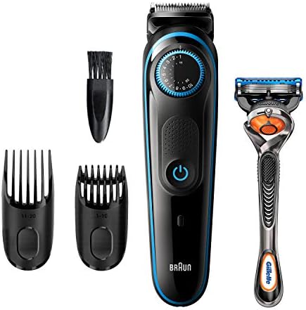 Braun Beard Trimmer BT5240, Hair Clippers for Men, Cordless & Rechargeable with Gillette ProGlide Razor Braun