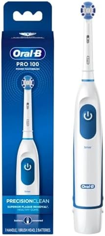 Oral-B Pro 100 Precision Clean, Battery Powered Electric Toothbrush, Blue and White Oral-B