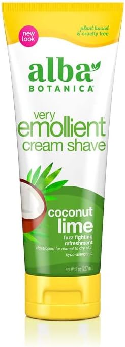 Alba Botanica: Very Emollient Cream Shave Coconut Lime, 8 oz (3 pack) Alba Botanica