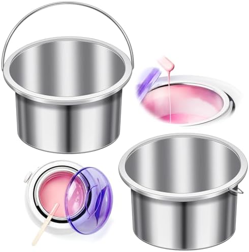 1 Piece Wax Pot Wax Warmer Replacement Tin Inner Pot Portable Hair Removal Waxing Bowl for 500 ml Hair Remover Machine BBTO