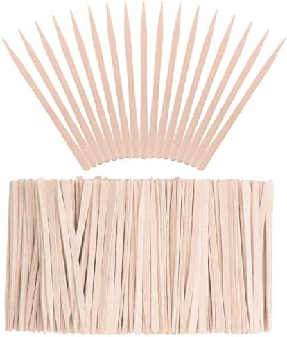 Whaline 400 Pieces Small Wax Sticks Wood Spatulas Applicator Craft Sticks for Hair Eyebrow Removal Whaline