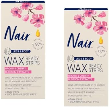 Nair Hair Remover Wax Ready- Strips 40 Count Face/Bikini by Nair Nair