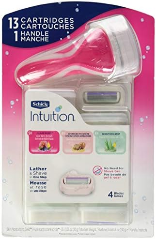 Schick Intuition Variety Pack 13 Refills w/ Razor Handle Schick