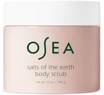 OSEA Salts of the Earth Body Scrub 12 oz - Pink Himalayan Salt Scrub - Gentle Body Exfoliation Skincare - Ideal Spa Gift for Pampering - Clean Beauty & Vegan Body Care Osea