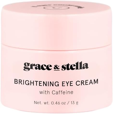 grace & stella Under Eye Cream for Dark Circles - Caffeine Eye Cream Anti Aging - Eye Cream for Wrinkles - Brightening Eye Cream for Puffiness and Bags Under Eyes - Made in USA, Vegan (0.46 oz/13 g) Grace & Stella