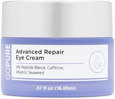 goPure Advanced Repair Eye Cream - Under Eye Cream for Puffiness, Bags, and Dark Circles, Visibly Improve the Look of Fine Lines, Wrinkles, and Crows Feet - 0.57 fl oz GoPure