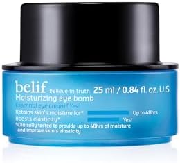 belif The True Cream Moisturizing Eye Bomb, 48hr Hydrating Eye Cream, Firms and Reduces Fine Lines and Wrinkles, Caffeine, Peptide, Ceramide, All Around The Eye Care, Korean Skin Care Belif