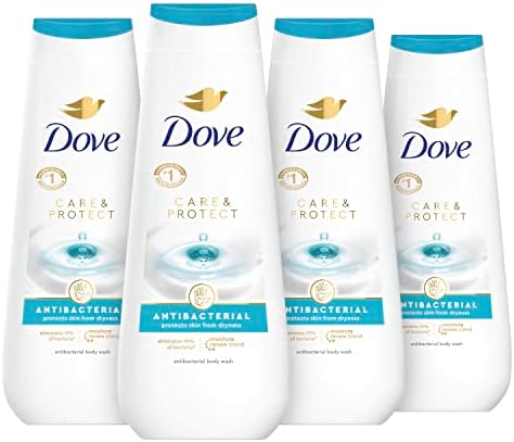 Dove Body Wash Care & Protect Antibacterial 4 Count For All Skin Types Protects from Dryness 20 oz Dove