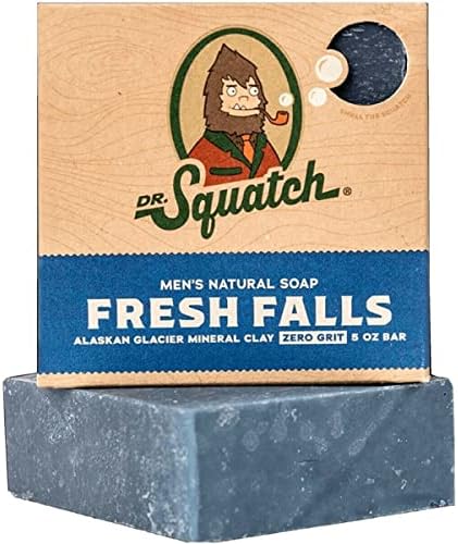 Dr. Squatch All Natural Bar Soap for Men with Zero Grit, Fresh Falls Dr. Squatch