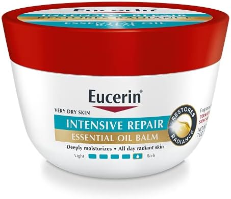 Eucerin Intensive Repair Essential Oil Balm, Body Balm for Very Dry Skin with Essential Oils for Skin, Shea Butter and Sunflower Oil, 7 Oz Jar Eucerin