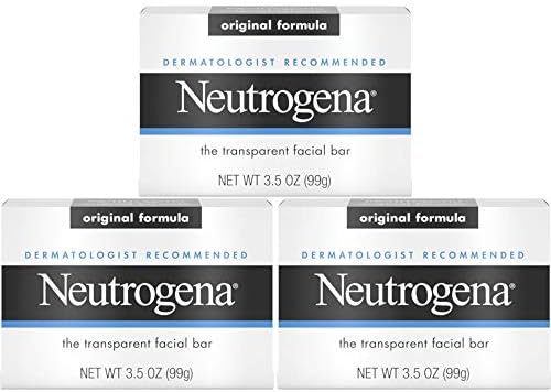 Neutrogena The Transparent Facial Bar Original Formula, 3.50 Ounces each (Value Pack of 3) Neutrogena