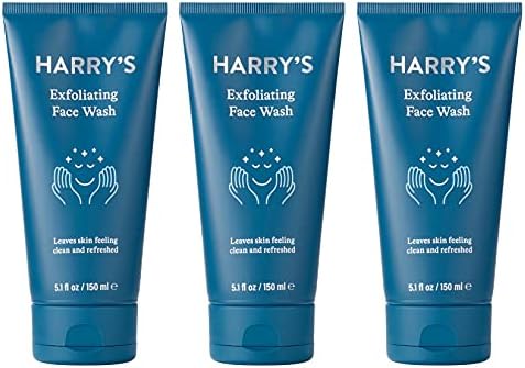 Harry's Face Wash for Men, Gentle Formula with Volanic Rock Natural Exfoliant, Dermatologist Tested, 5.1 Fl. Oz, Pack of 3 Harry's