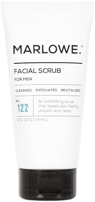 MARLOWE. No. 122 Men's Facial Scrub 6 oz, Light Daily Exfoliating Face Cleanser with Fresh Pine & Agarwood Scent Marlowe.