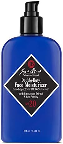 Jack Black Double-Duty Face Moisturizer – SPF 20 Sun Protection, Long Lasting Hydrating Skincare, Lightweight Moisturizer, Men’s Facial Moisturizer Jack Black