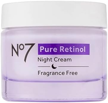 No7 Pure Retinol Night Cream (Крем) - Collagen-Boosting Retinol Cream that Visibly Smoothes, Plumps & Firms Complexion - Dermatologist Approved & Fragrance-Free (1.69 Fl Oz) No7