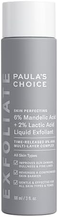 Paula’s Choice 6% Mandelic Acid + 2% Lactic Acid Exfoliant, Gentle Daily AHA Exfoliation for Discoloration, Bumpy Texture & Radiance, for Sensitive Skin, Fragrance-Free & Paraben-Free Paula's Choice