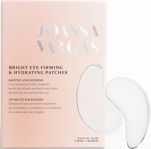 Joanna Vargas Eye Gel Mask - Firming Under Eye Patches Hyaluronic Acid & Chamomile - Depuffing Eye Patches for Dark Circles & Eye Bags - nder Eye Mask Gel Eye Patches for Youthful Skin - Single Sheet Joanna Vargas