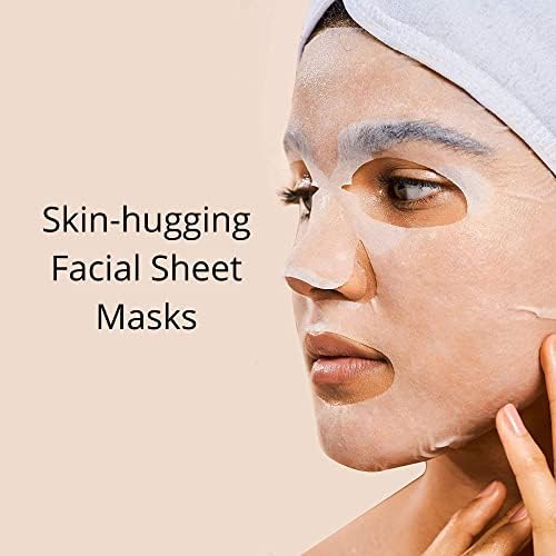 Rael Face Mask Skin Care, Collagen Face Masks - Bamboo Facial Sheet Mask, Korean Skincare, with Collagen Essence and Fruit Extracts, Nourishing and Moisturizing, All Skin Types (Collagen, 5 Sheets) Rael