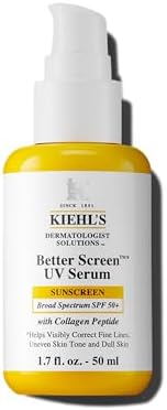 Kiehl's Better Screen UV Serum SPF 50+, Invisible Facial Sunscreen with Collagen Peptide, UV Filters to Shield UVA & UVB, Helps Correct Visible Signs of Aging, Boosts Skin Radiance Kiehl's