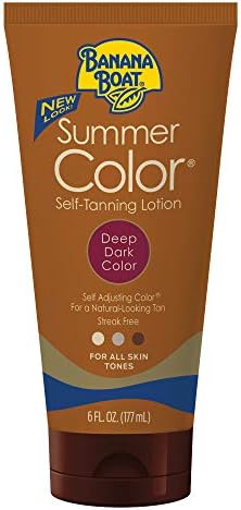 Banana Boat, Summer Color Self-Tanning Lotion, Deep Dark Color for All Skin Tones, 6 oz BANANA BOAT