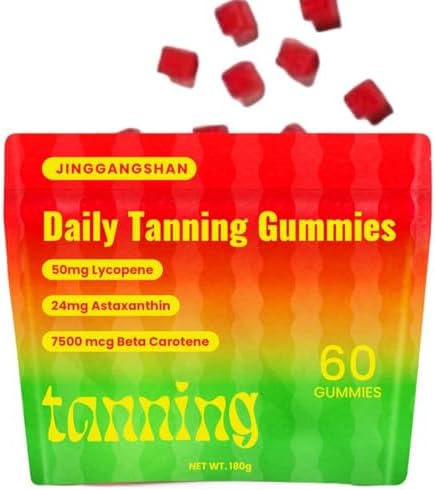 Tanning Gummies (Жевательные конфеты) | Natural Tanning Supplement with Astaxanthin 24mg ，Lycopene 50mg and Beta Carotene 7.5mg | Natural Sun Tan Support Pills |Best Astaxanthin Supplements for Skin Health & Glow (1pc) Generic