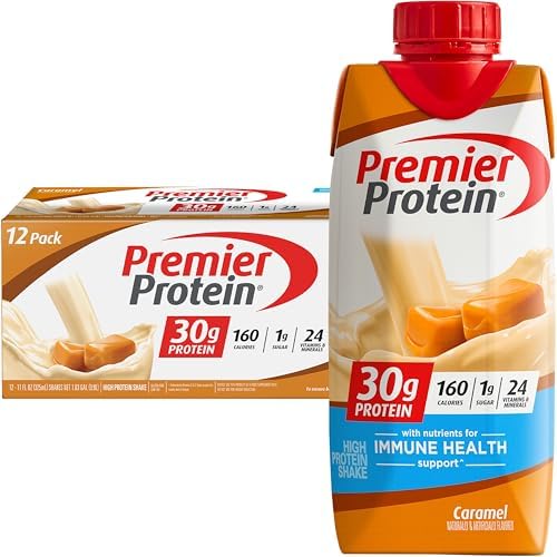 Premier Protein Shake, Caramel, 30g Protein, 11 fl oz (Жидкие унции), 12 CT Premier Protein