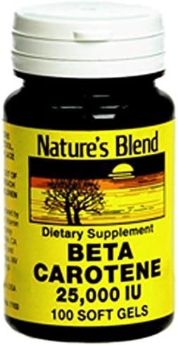 Nature's Blend Beta Carotene 25,000 IU 100 Softgels (Мягкие капсулы) Nature's Blend