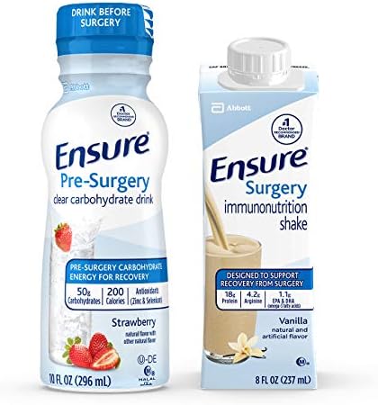 Ensure Surgery Perioperative 5-Day Bundle with 3 Ensure Pre-Surgery Clear Carbohydrate Drinks & 20 Ensure Surgery Immunonutrition Shakes Ensure