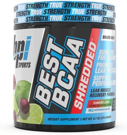 BPI Sports Best BCAA Shredded - Caffeine-Free Thermogenic Recovery Formula - BCAA Powder (Порошок) - Lean Muscle Building - Accelerated Recovery - Weight Loss - Hydration - Fruit Punch - 25 Servings (Порции) - 9.7 oz (Унции). BPI Sports