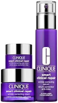 Clinique Smart Skin School Supplies: Smooth + Renew Lab | Smart Clinical Repair Wrinkle Correcting Cream, Face Serum + Eye Cream | Anti-Aging + Hydrating Clinique