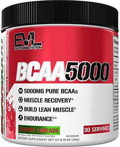 Evlution EVL BCAAs Amino Acids Powder (Порошок) - BCAA Powder Post Workout Recovery Drink and Stim Free Pre Workout Energy Drink Powder - 5g Branched Chain Amino Acids Supplement for Men - Blue Raz Evlution