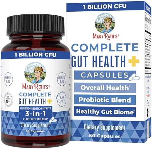 MaryRuth's 3-in-1 Probiotics for Complete Gut Health | Gut Health Supplement for Women & Men | Probiotic for Digestion & Immune Support | 50 Billion CFU | 30 Count MaryRuth Organics