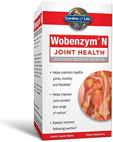 Garden of Life Joint Supplement for Men and Women - Wobenzym N Systemic Enzymes, Clinically Studied Formula for Healthy Joints, Mobility, Flexibility, Post-Exercise Recovery, Gluten Free, 800 Tablets (Таблетки) Garden of Life