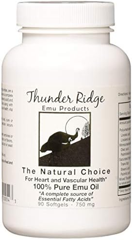 Thunder Ridge Emu Products 100% Pure Oil Softgels (Мягкие капсулы), 90 Count Thunder Ridge