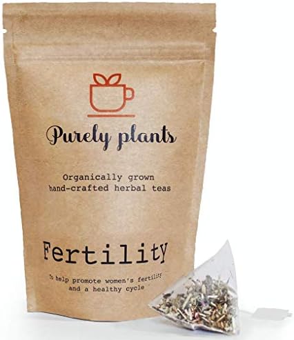 Fertility Tea by Purely Plants | Herbal Fertility Supplements for Women | Fertility Blend Organic Herbal Tea | 1.4 oz (Унции). Package - 16 Pyramid Tea Bags (Чайные пакетики) Purely Plants