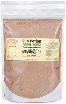 Organic Anandamide 222g by Sun Potion - Raw Unsweetened Cacao Powder (Порошок) and Tonic Herbs - Includes Tocos Ashwagandha Reishi Maca Moringa Turmeric Astragalus Cayenne Cinnamon and Others Sun Potion