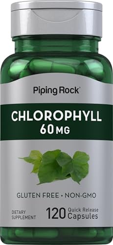 Piping Rock Chlorophyll Capsules (Капсулы) | 60 mg | 120 Pills | Non-GMO & Gluten Free Supplement Piping Rock