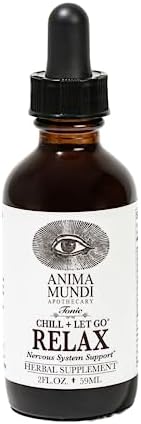 Anima Mundi Relax Tonic Nervous System Support - Natural Calm Aid & Mood Enhancer - Achieve Stress Relief with Lemon Balm, Passionflower, Chamomile, Ashwagandha Root & Lavender (2 fl oz (Жидкие унции)) Anima Mundi Apothecary