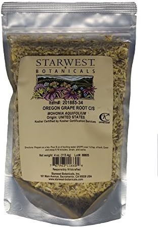 Oregon Grape Root C/S Wildcrafted - 4 oz (Унции) Starwest Botanicals