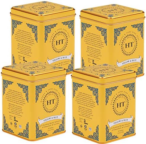 Harney & Sons Yellow and Blue, Chamomile and Lavender, 20 Count (Pack of 4) Harney & Sons