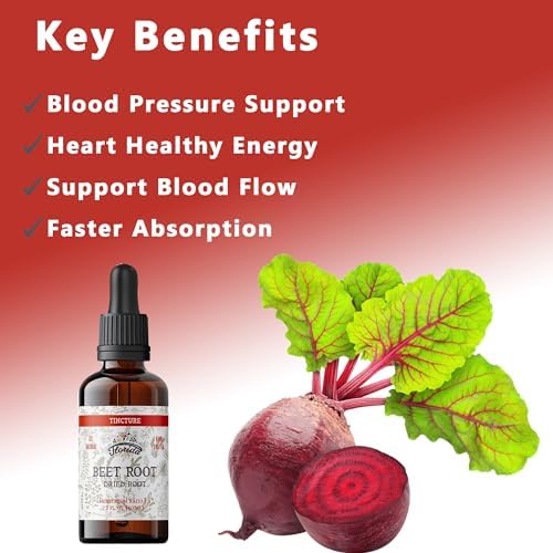 Beet Root Supplement - Liquid (Жидкость) Beets Extra Fast Absorption - Beet Root Tincture Organic Extract, Gluten Free, 2 Fl Oz FLORIDA HERBS