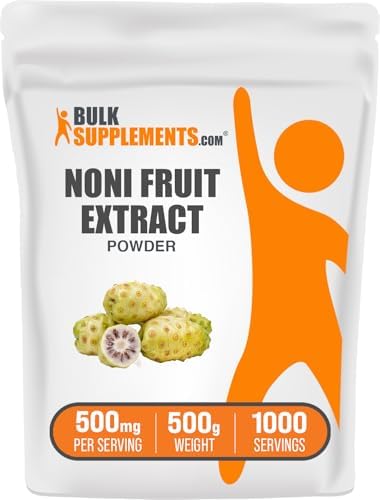 BulkSupplements.com Noni Fruit Extract Powder (Порошок) - Noni Fruit Supplement, Noni Fruit 500mg - Superfood Powder, Gluten Free, 500mg per Serving (Порция), 100g (3.5 oz (Унции)) (Pack of 1) BulkSupplements