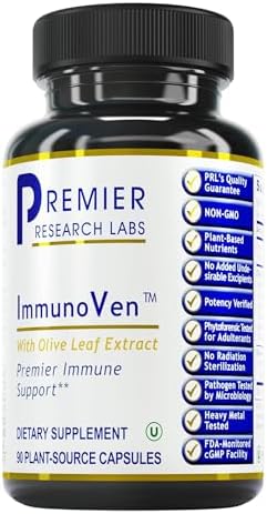 Premier Research Labs ImmunoVen - Olive Leaf Extract Capsules (Капсулы), Immune Support & Heart Health, Wellness Pills for Men & Women - 90 Vegetarian Capsules (Вегетарианские капсулы) Premier Research Labs