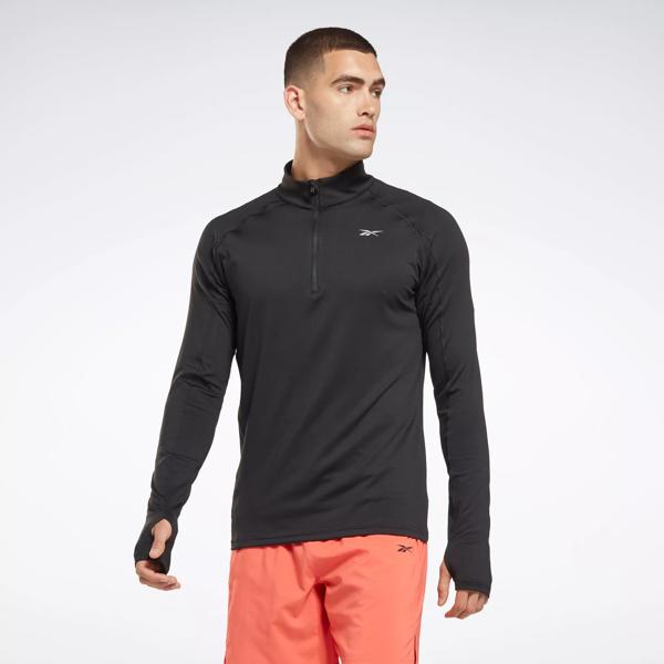 Мужской Пуловер Reebok Running Quarter-Zip Top Reebok